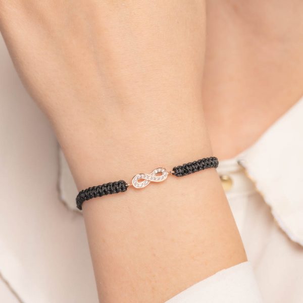 bracelet makreme with silver infinity symbol