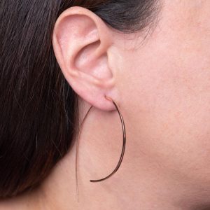 Modern big hoop earrings abstract design